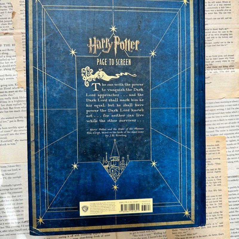 Harry Potter Page to Screen