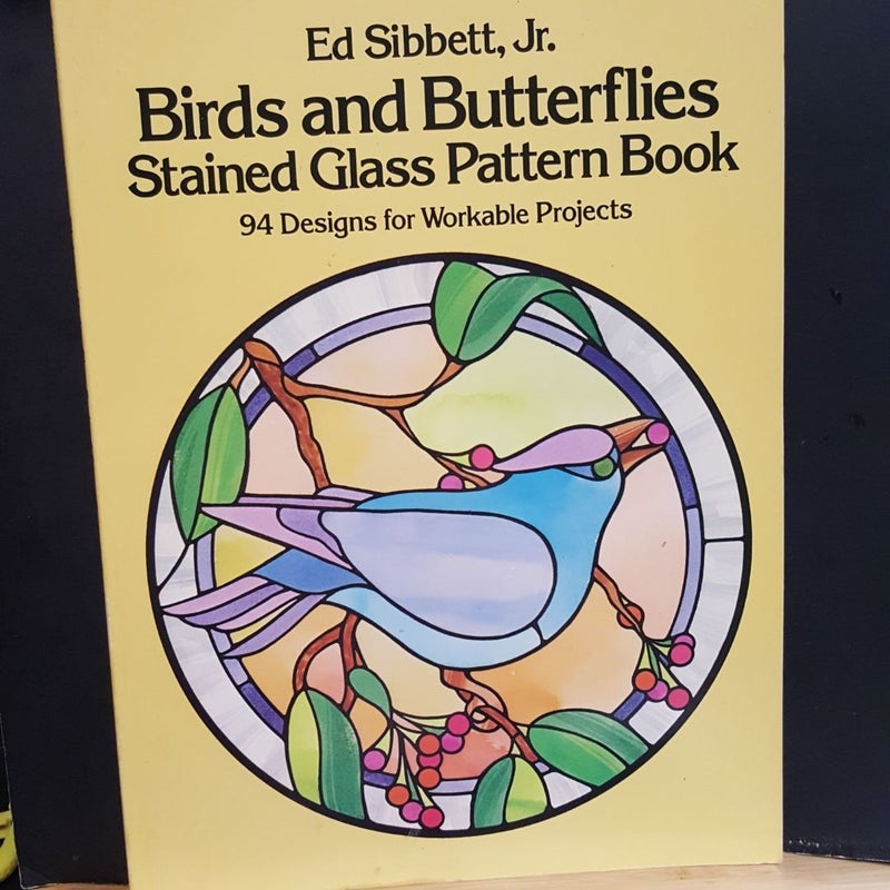 Birds and Butterflies Stained Glass Pattern Book  F665