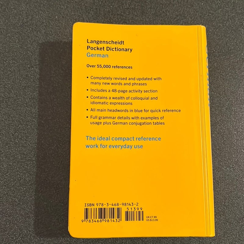 Langenscheidt Pocket Dictionary German