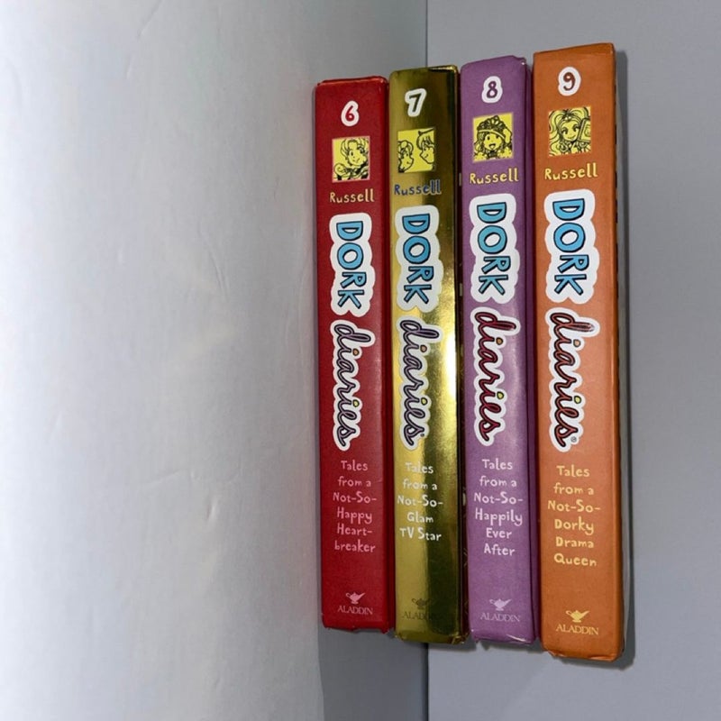 Dork Diaries 6-9 book bundle- Excellent Condition 