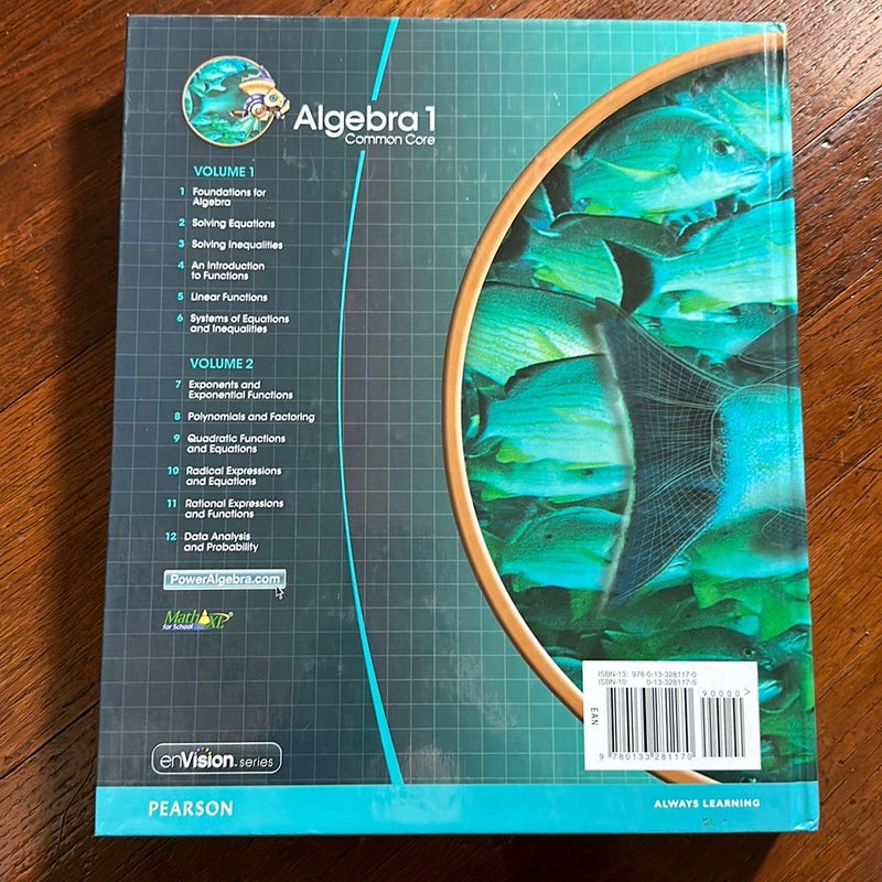 Pearson Algebra I Common Core Teachers Edition Volume I