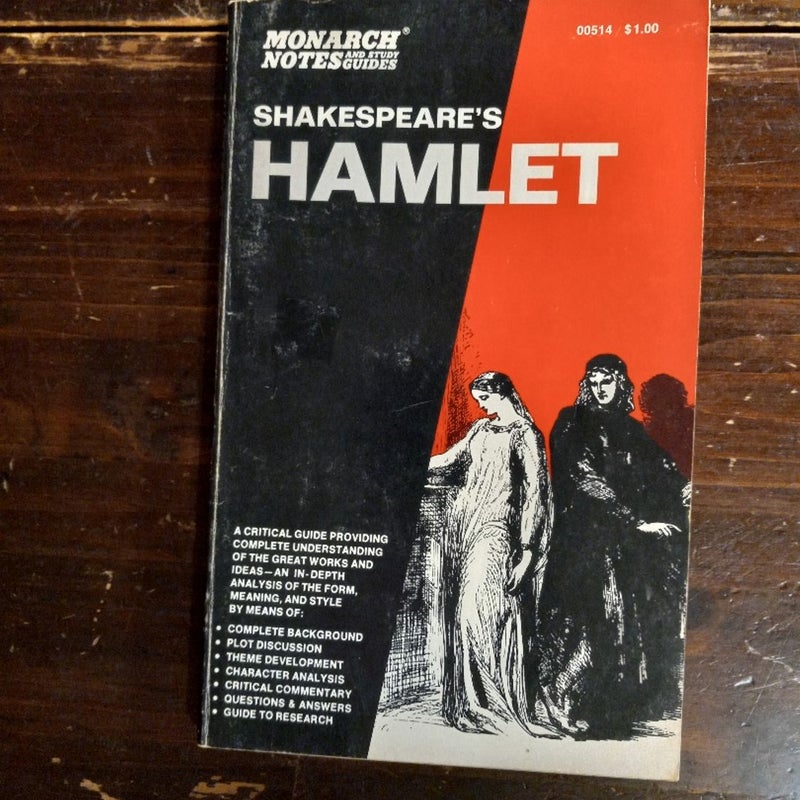 Shakespeare's Hamlet 1964 PB Monarch Notes