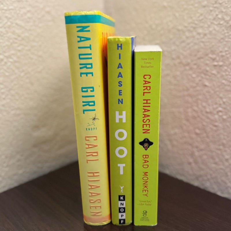 Carl Hiaasen Bundle: Nature Girl, Hoot & Bad Monkey