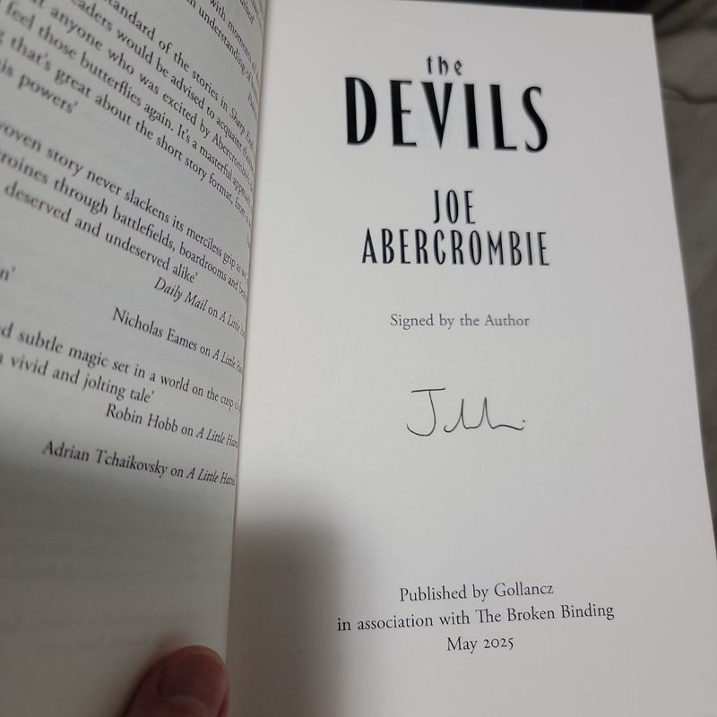 The Devils SIGNED Broken Binding Special Edition