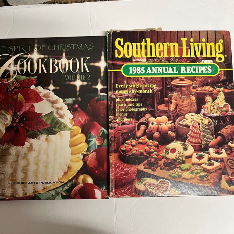 2 Cooking Books: Southern Living And Spirits of Christmas Cookbook 