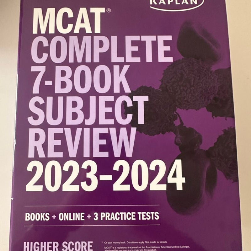 MCAT Complete 7-Book Subject Review 2023-2024, Set Includes Books, Online Prep, 3 Practice Tests