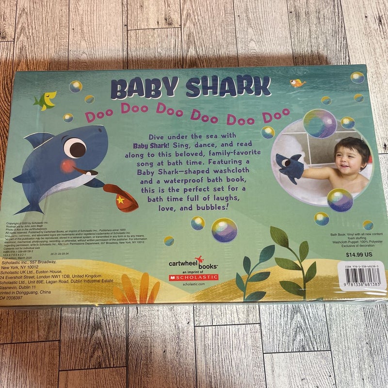 Baby shark bath book deluxe set