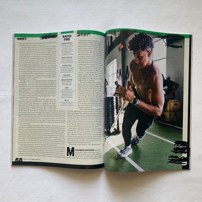 Men’s Health ”Patrick Mahomes is The Future of Sports” Issue March 2021 Magazine (8) Total Pages