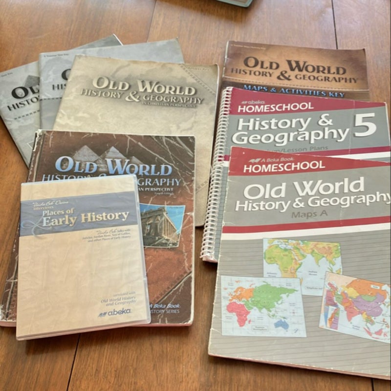 Abeka old world history & geography books