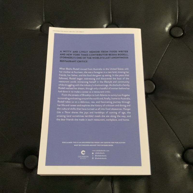 Hunger Like a Thirst (New, arc copy)