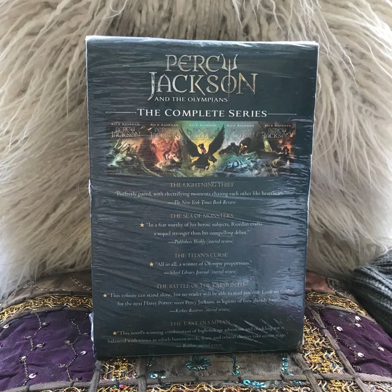 Percy Jackson and the Olympians 5-Book Paperback Boxed Set (new Covers W/poster)