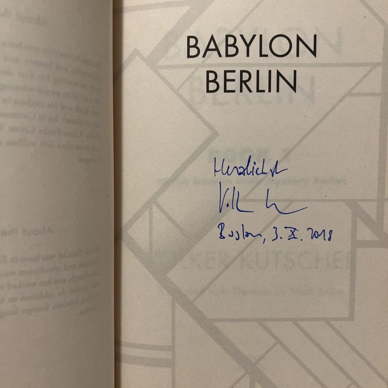 Babylon Berlin - signed by author 