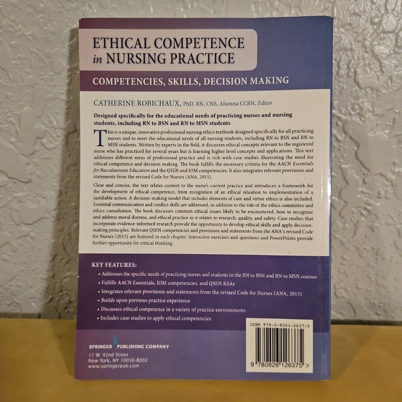 Ethical Competence in Nursing Practice