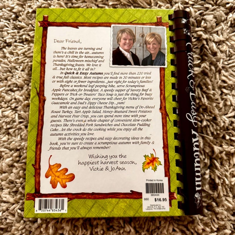Quick & Easy Autumn Cookbook