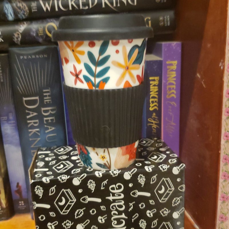 Fall bookish travel mug (owlcrate) 