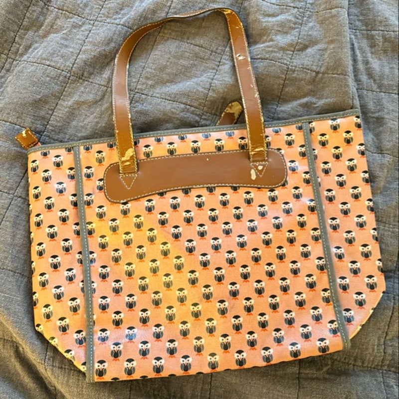 Pink Owl Tote