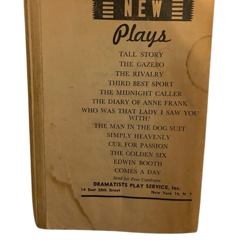 1958 The Diary Of Anne Frank Dramatists Play Service Inc Vintage