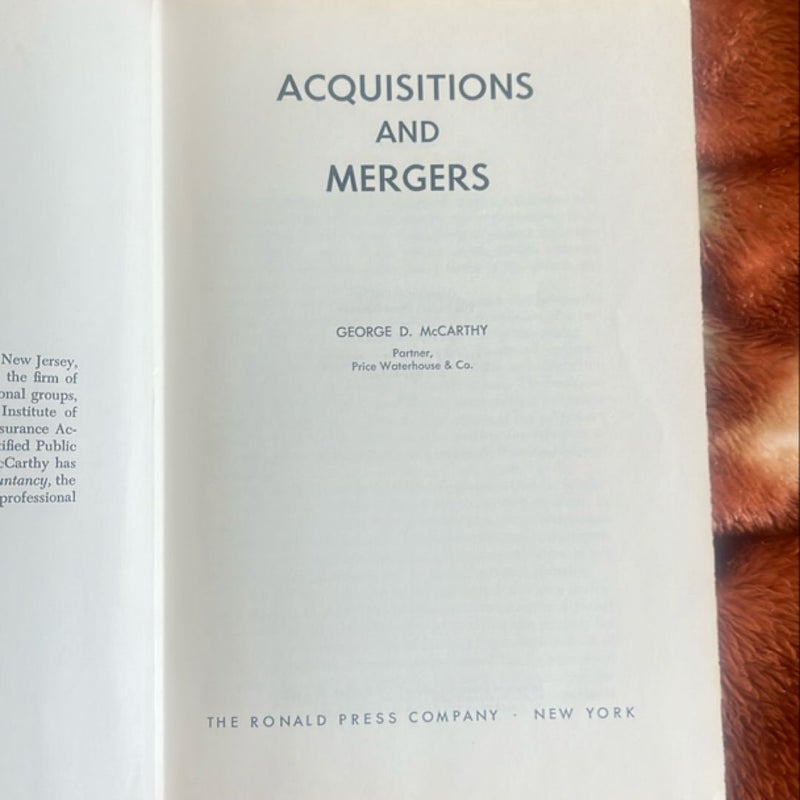 Acquisitions and Mergers