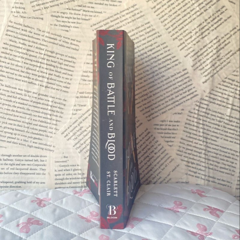 King of Battle and Blood + handmade bookmark