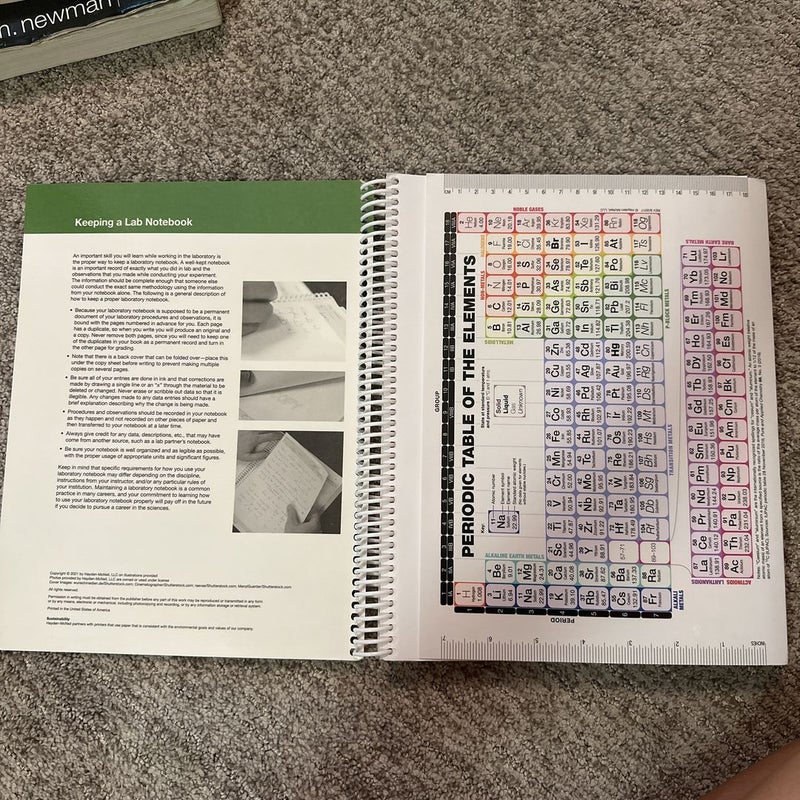 Carbonless Chemistry Lab Notebook (w/Custom Cover for University