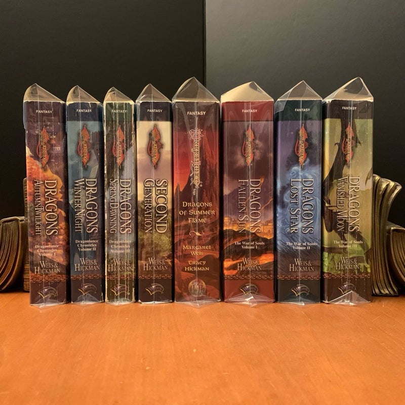 DragonLance: Complete Chronicles, War of Souls Trilogy: Dragons of Autumn Twilight, Dragons of Winter Night, Dragons of Spring Dawning, Second Generation, Dragons of Summer Flame, Dragons of a Fallen Sun, Dragons of a Lost Star, Dragons of a Vanished Moon 
