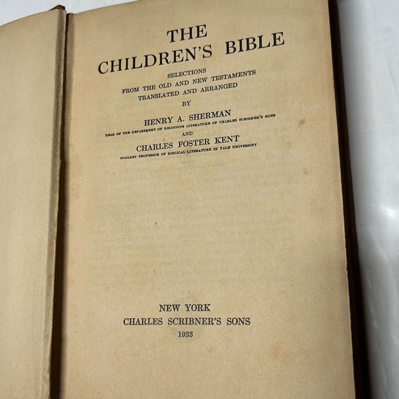Old Vintage The Children’s Bible Old Testament  By Sherman and  Kent 1933