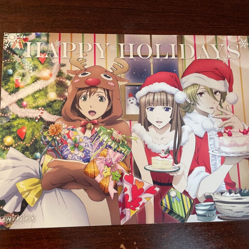 Blast of Tempest Happy Holidays Postcard Anime Art Advertisement Aniplex