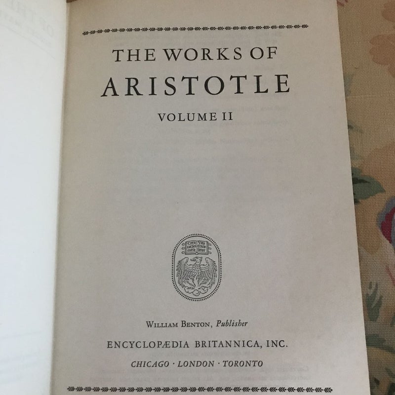 Britannica Great Books: The Works of Aristotle
