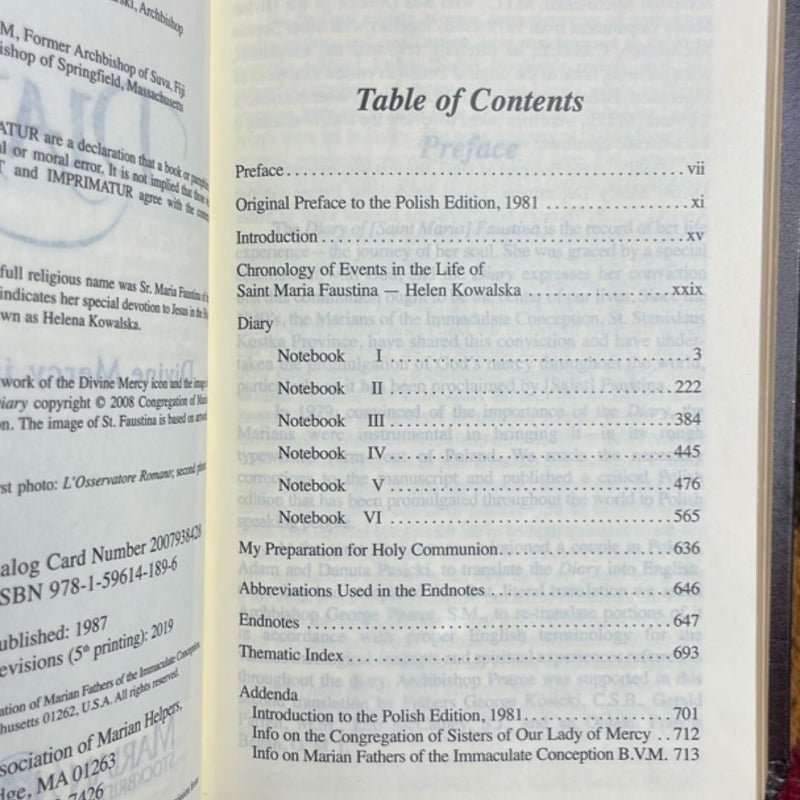 Diary of Saint Maria Faustina Kowalska: Divine Mercy in My Soul (in Burgundy Leather)