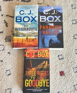 CJ Box Bundle Three weeks to say goodbye, Paradise Valley, The Bitterroots