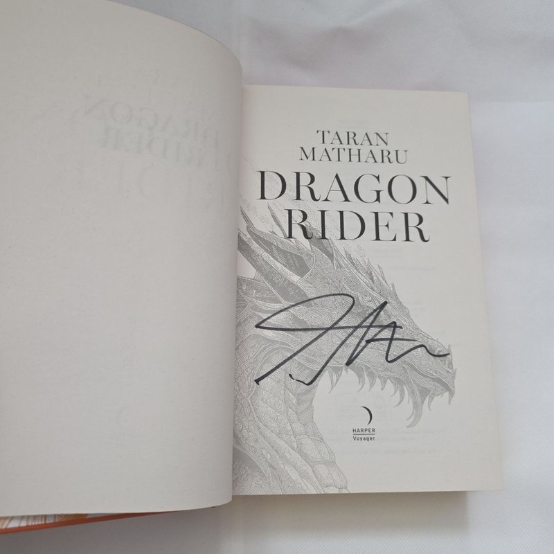 Signed Waterstones Exclusive Dragon Rider by Taran Matharu, Hardcover ...