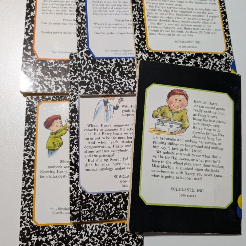 Lot of 6 Horrible Harry Books
