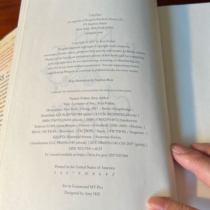 A Column of Fire (1st Printing)