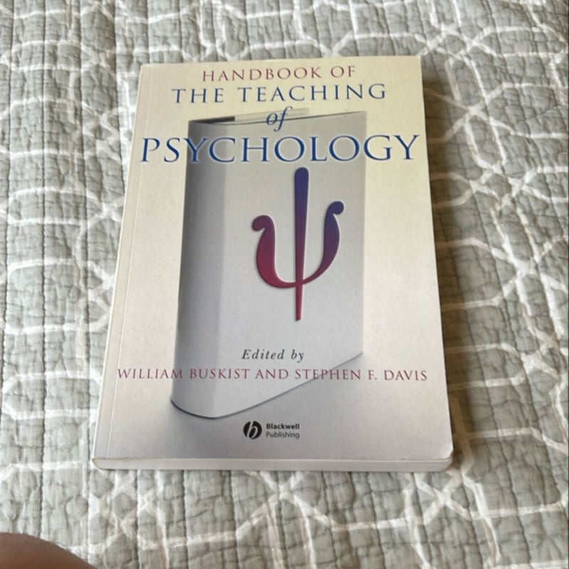 Handbook of the Teaching of Psychology