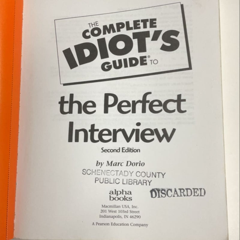 The Perfect Interview, 2nd Ed (Ex-Library)