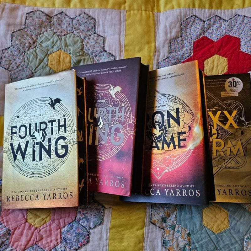 Fourth Wing Book Set, Onyx Storm, Iron Flame, and Fourth Wing Books Bundle Set
