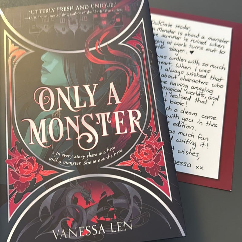 Only A Monster | Owlcrate Edition | Signed by Author | Sprayed Edges