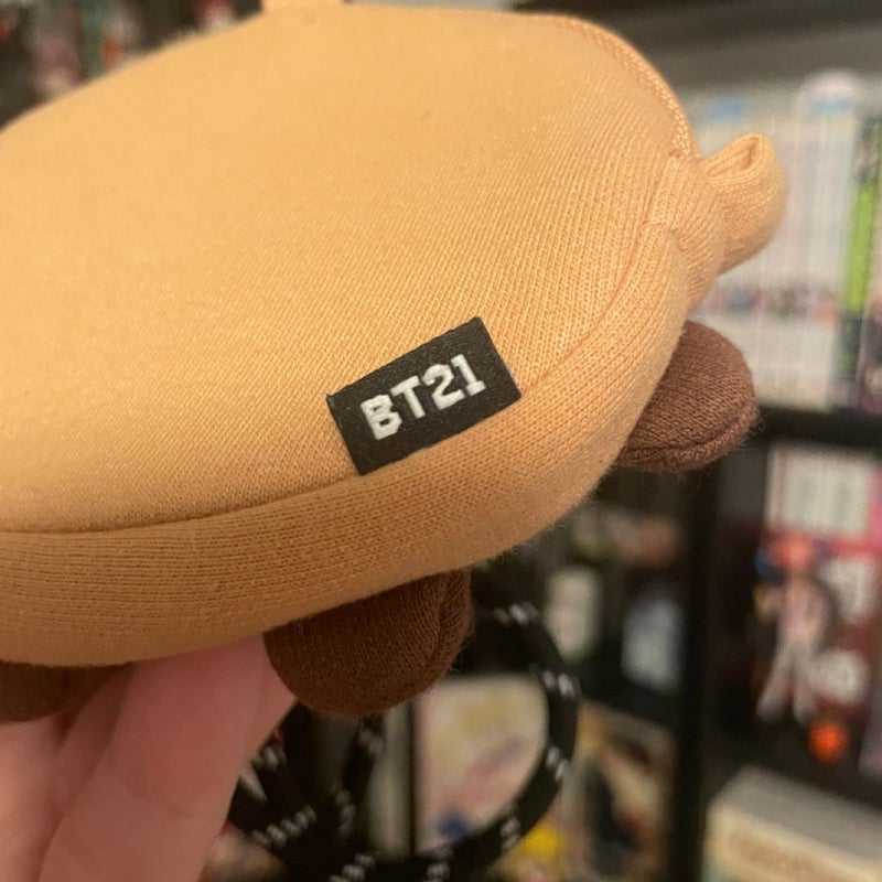 BT21 SHOOKY Baby Mini Necklace Pouch with zipper Coin Purse