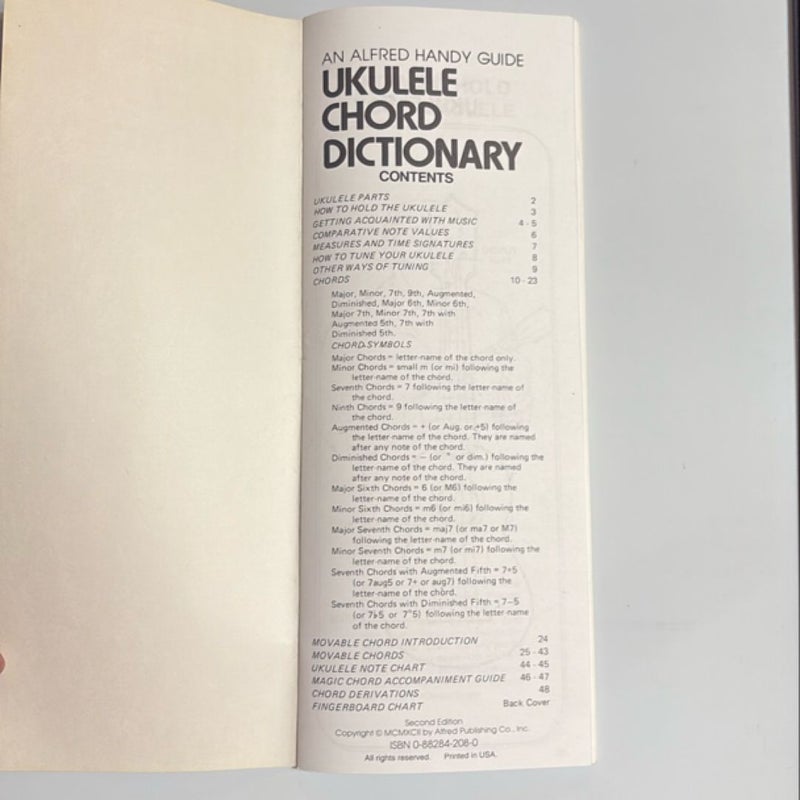 Ukulele Chord Dictionary