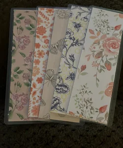 New 5 double sided laminated flowers 