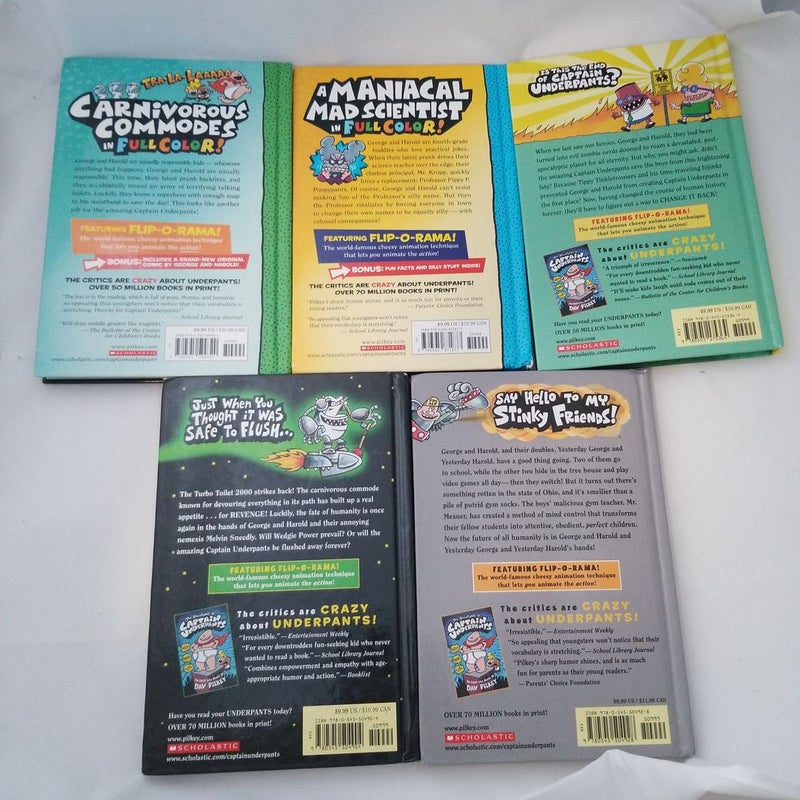 Captain Underpants Lot of 5: #2, 4, 10, 11, 12