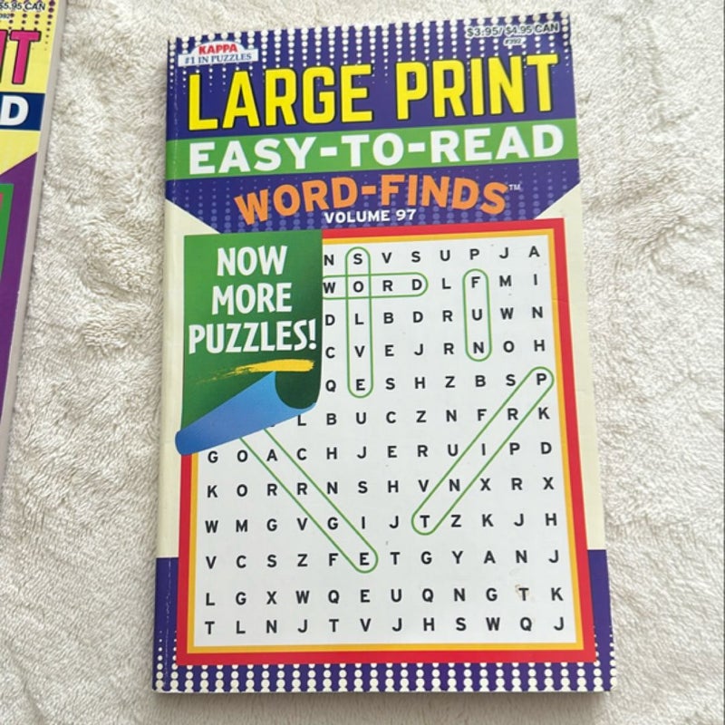 Large Print Easy To Read Word-Finds