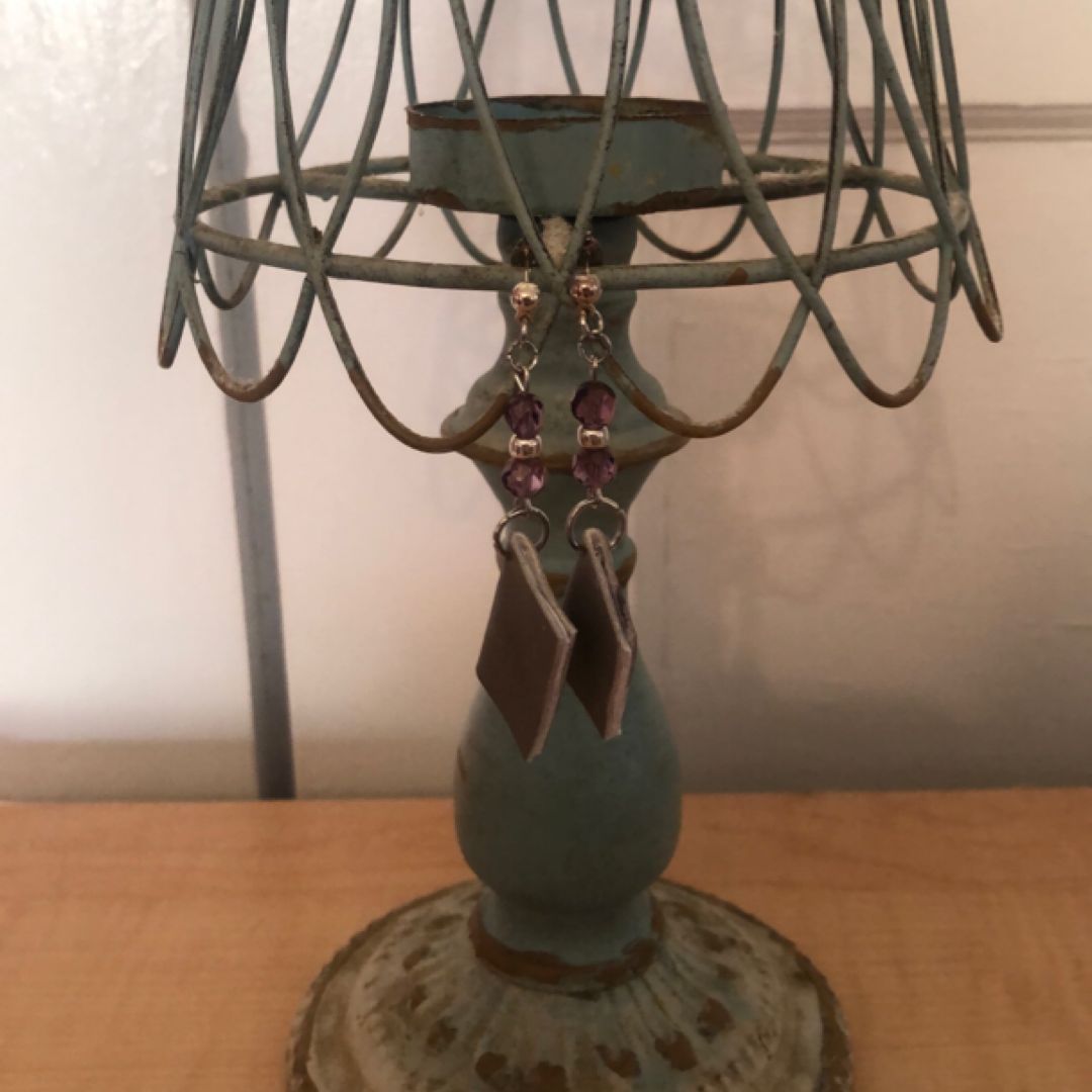 Handmade bookish earrings