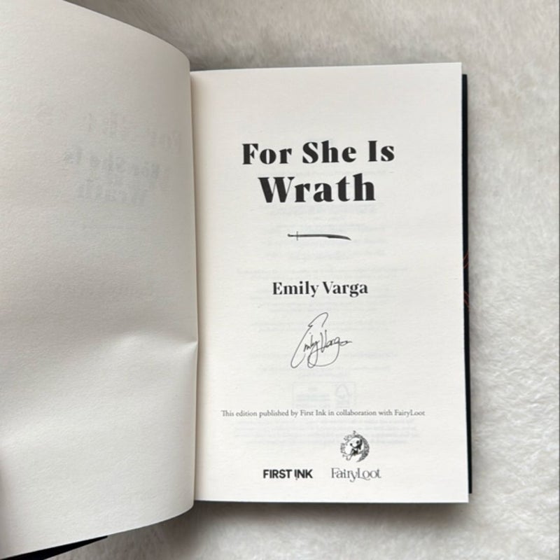 For She Is Wrath FairyLoot Edition SIGNED