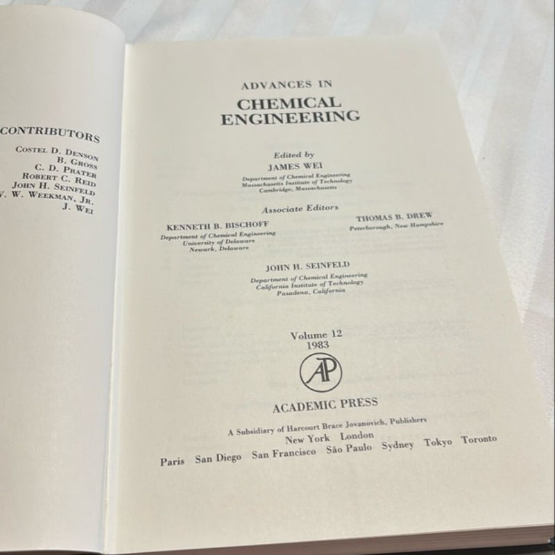 Advances in Chemical Engineering