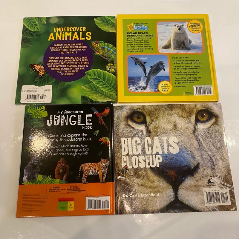 Kids' Large Animal Books Bundle