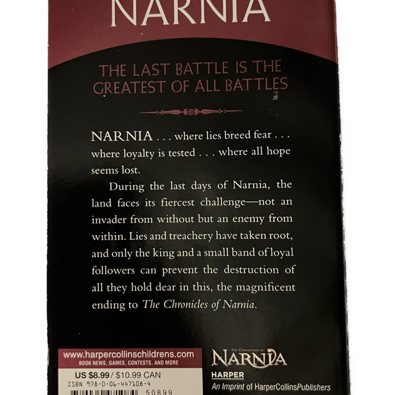 The Last Battle Book 7 of the Chronicles of Narnia