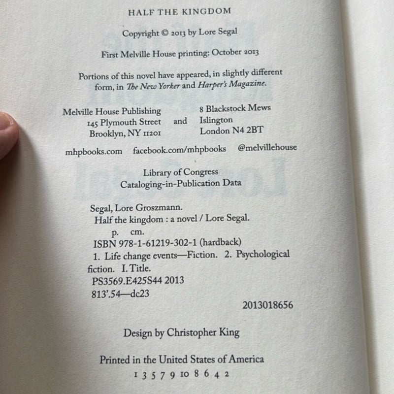 Half the Kingdom (First Edition)