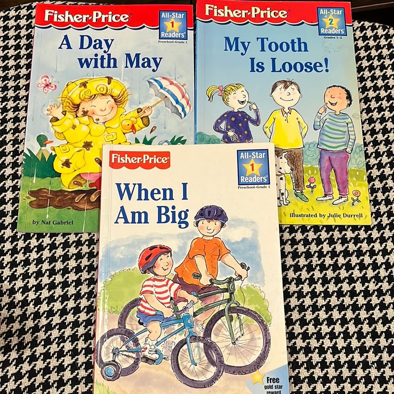 Out of print Fisher-Price All-Star Readers bundle: Day with May, When I Am Big, My Tooth is Loose