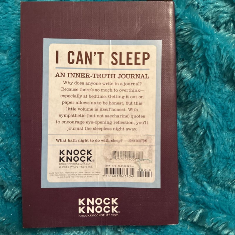 I Can't Sleep Mini Inner-Truth Jour